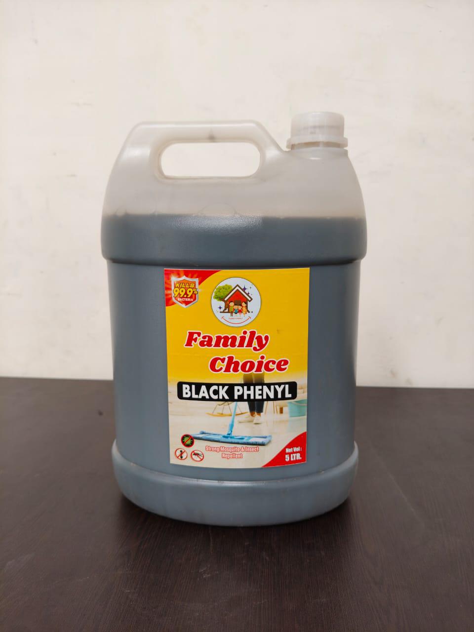 Family Choice dish soap in a clear bottle with bubbles and fresh lemons